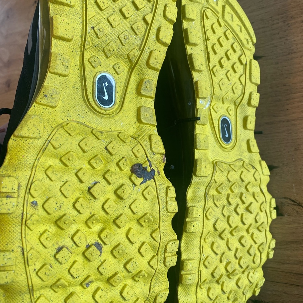 Nike Air Max 2006 Leather 13 Black Storm Green-Speed Yellow-Metal Men’s Shoes - Picture 6 of 9